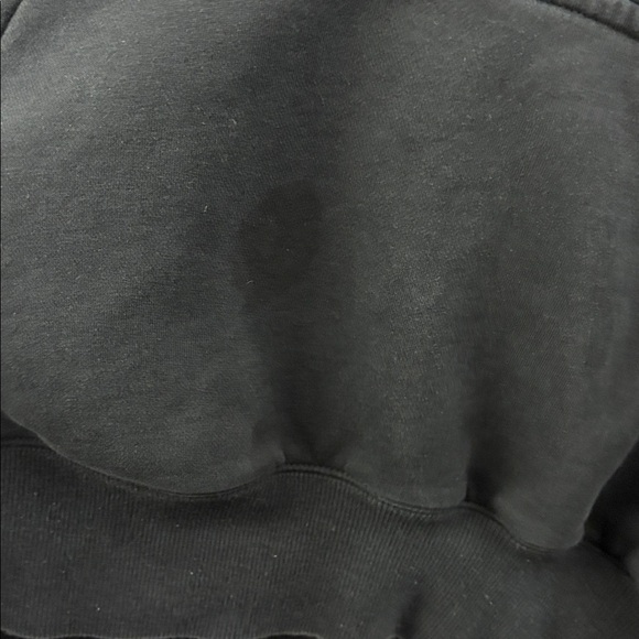 Nike Women’s Cropped Hoodie Size Medium Black Center Swoosh - Picture 4 of 9